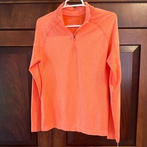 FIGS seamless orange quarter-zip
